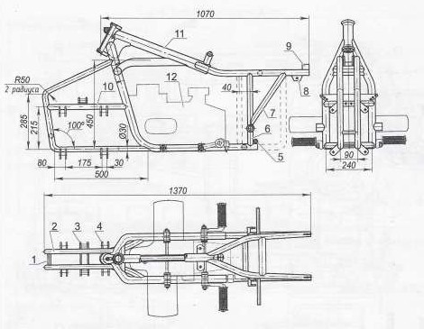 Квадроцикл чертежи с размерами